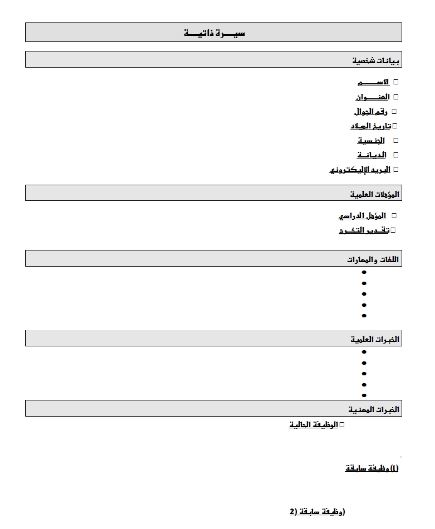 كيف تكتب Cv- طريقة كتابة سيرة ذاتية 11504