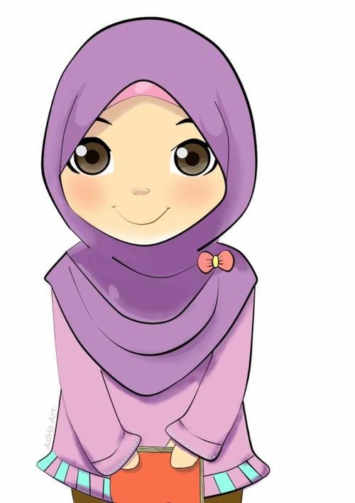  Gambar  Kartun  Anak  Muslimah  Cantik HijabFest