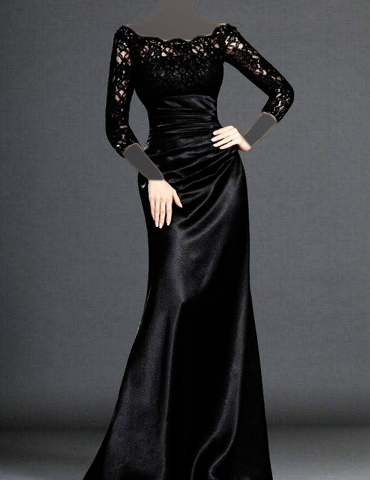 12420 19 فساتين سوارية سوداء - اجمد الفساتين للسهرة لبنه بارعة