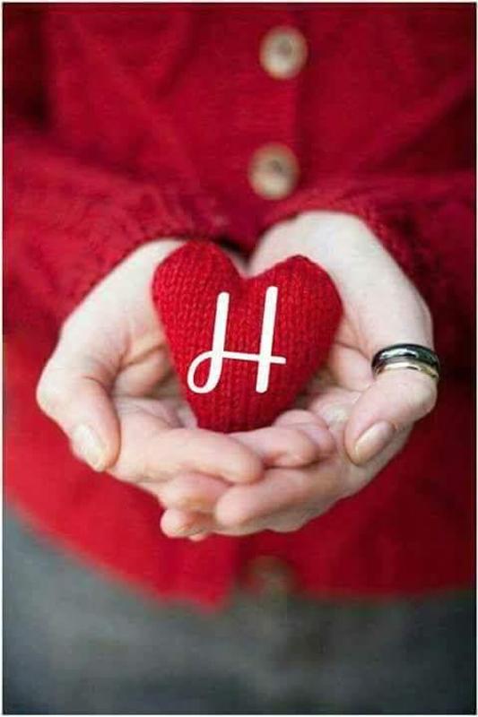 حرف h على شكل قلب , صور حروف باشكال جميله - عيون الرومانسية